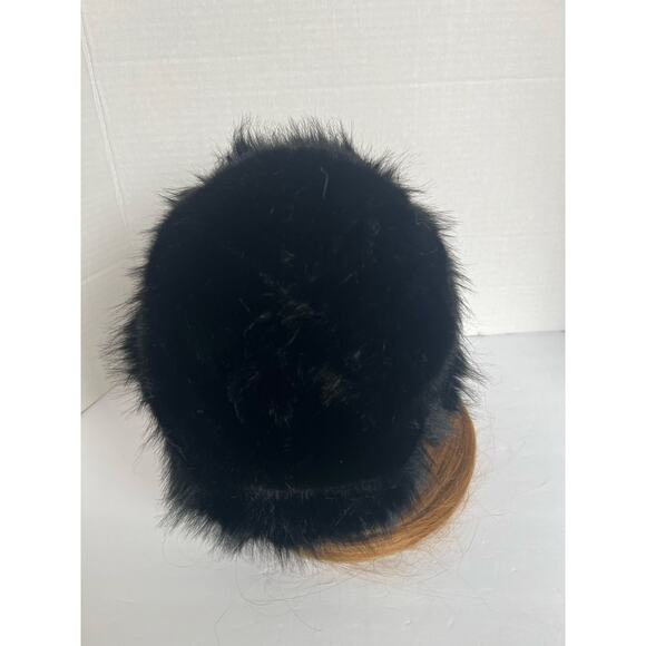 NEW Mongolian Fluffy Furry Black Faux Fur Luxury Ear Coverage‎ Bucket Beanie Hat main image 7